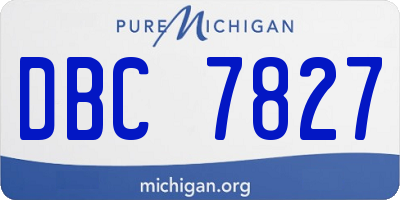 MI license plate DBC7827