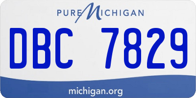 MI license plate DBC7829