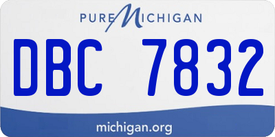 MI license plate DBC7832