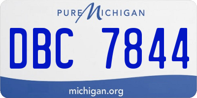 MI license plate DBC7844
