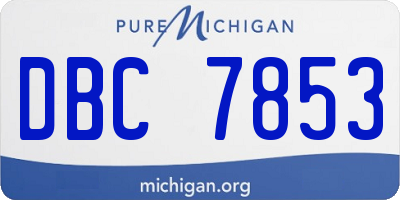 MI license plate DBC7853