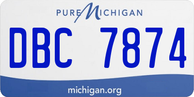 MI license plate DBC7874