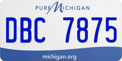 MI license plate DBC7875