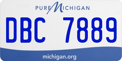 MI license plate DBC7889