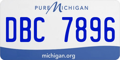 MI license plate DBC7896