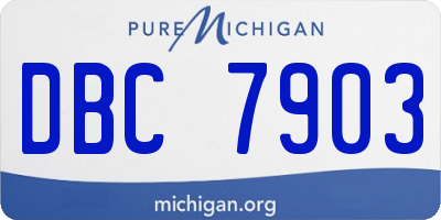 MI license plate DBC7903