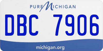 MI license plate DBC7906