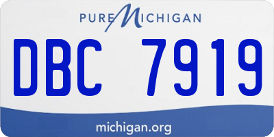 MI license plate DBC7919