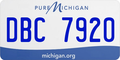 MI license plate DBC7920