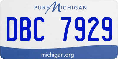 MI license plate DBC7929