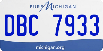 MI license plate DBC7933