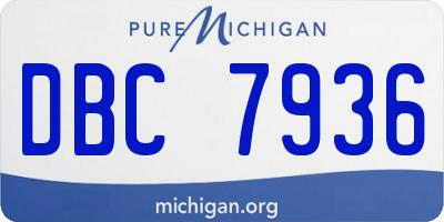MI license plate DBC7936
