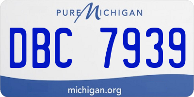 MI license plate DBC7939
