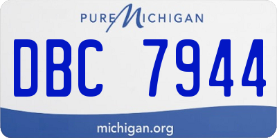 MI license plate DBC7944