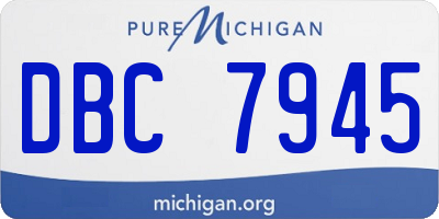 MI license plate DBC7945