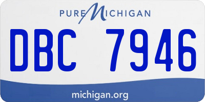 MI license plate DBC7946