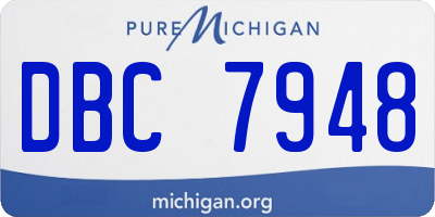 MI license plate DBC7948