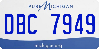 MI license plate DBC7949