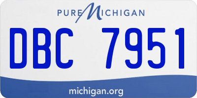 MI license plate DBC7951