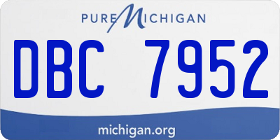MI license plate DBC7952