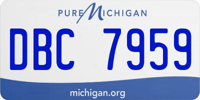 MI license plate DBC7959
