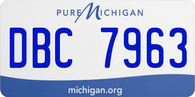 MI license plate DBC7963