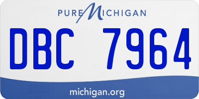 MI license plate DBC7964
