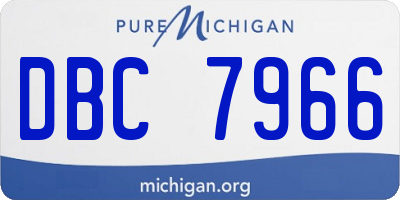 MI license plate DBC7966