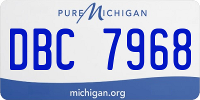 MI license plate DBC7968