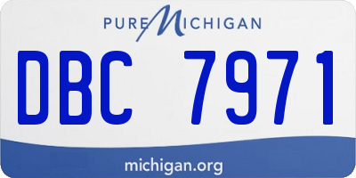 MI license plate DBC7971