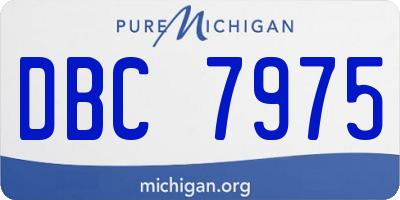 MI license plate DBC7975