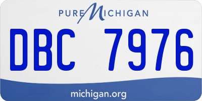 MI license plate DBC7976