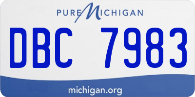 MI license plate DBC7983