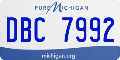 MI license plate DBC7992