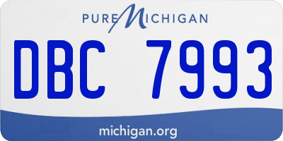 MI license plate DBC7993