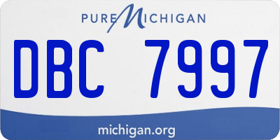 MI license plate DBC7997