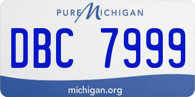 MI license plate DBC7999