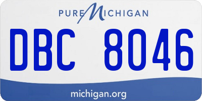 MI license plate DBC8046
