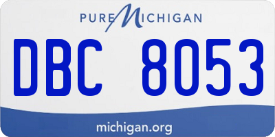 MI license plate DBC8053