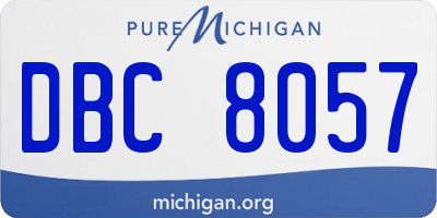 MI license plate DBC8057