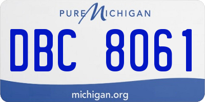 MI license plate DBC8061