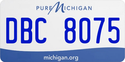 MI license plate DBC8075