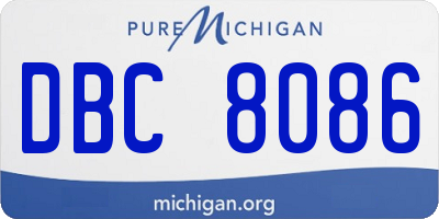 MI license plate DBC8086