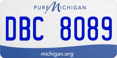 MI license plate DBC8089