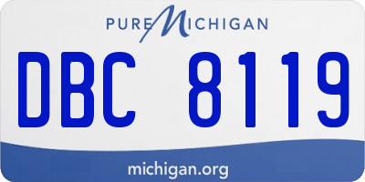 MI license plate DBC8119