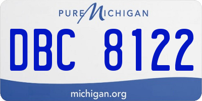 MI license plate DBC8122