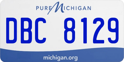 MI license plate DBC8129