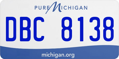 MI license plate DBC8138