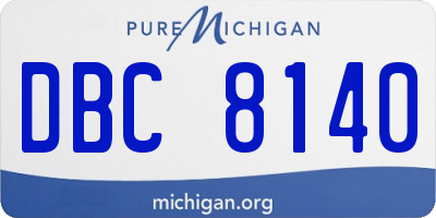 MI license plate DBC8140