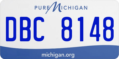 MI license plate DBC8148